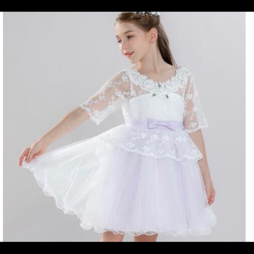 Lavender lace Tulle dress Weaver, Chasing Fireflies 6 or 10 Easter dressy nwt - Picture 6 of 8
